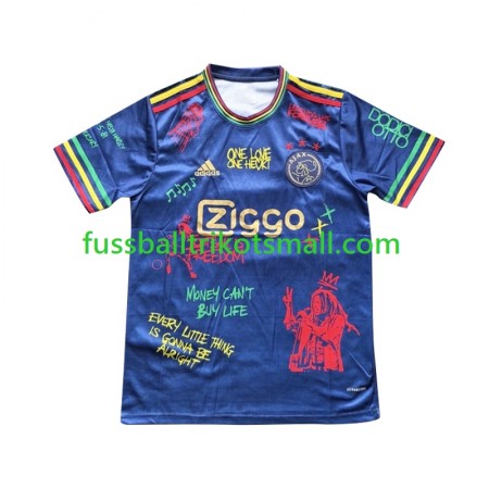 Fußballtrikots Ajax Amsterdam Bob Marley Special Blau 2025 Kurzarm Heimtrikotsatz kaufen